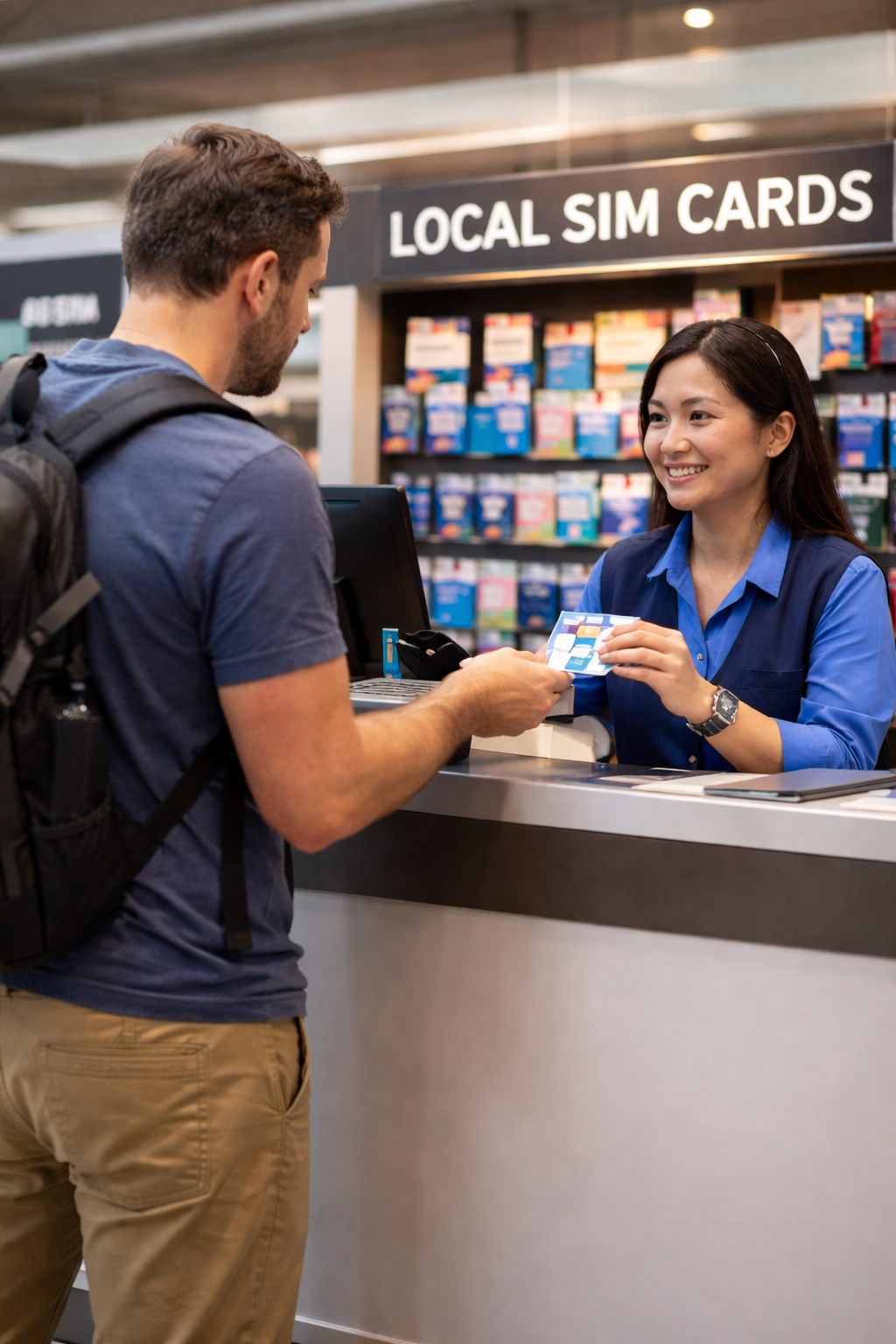 Buying a local SIM card at airport