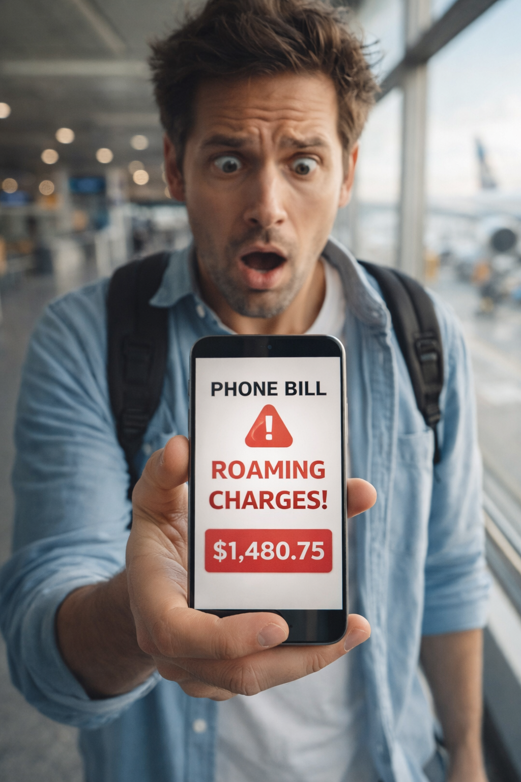 Unexpected roaming bill at airport